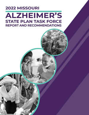 Missouri  Alzheimer’s Report and Recommendations cover page