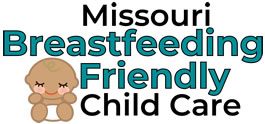 Missouri Breastfeeding Friendly Child Care logo -- picture of a cartoon baby