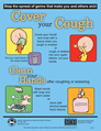 graphic of cover your cough/clean your hands flyer/poster
