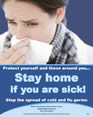 graphic of stay home if you are sick flyer/poster