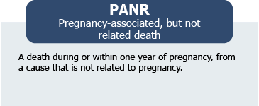 pregnancy-associated, but not related death