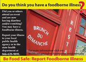 Be Food Safe: Report Foodborne Illness