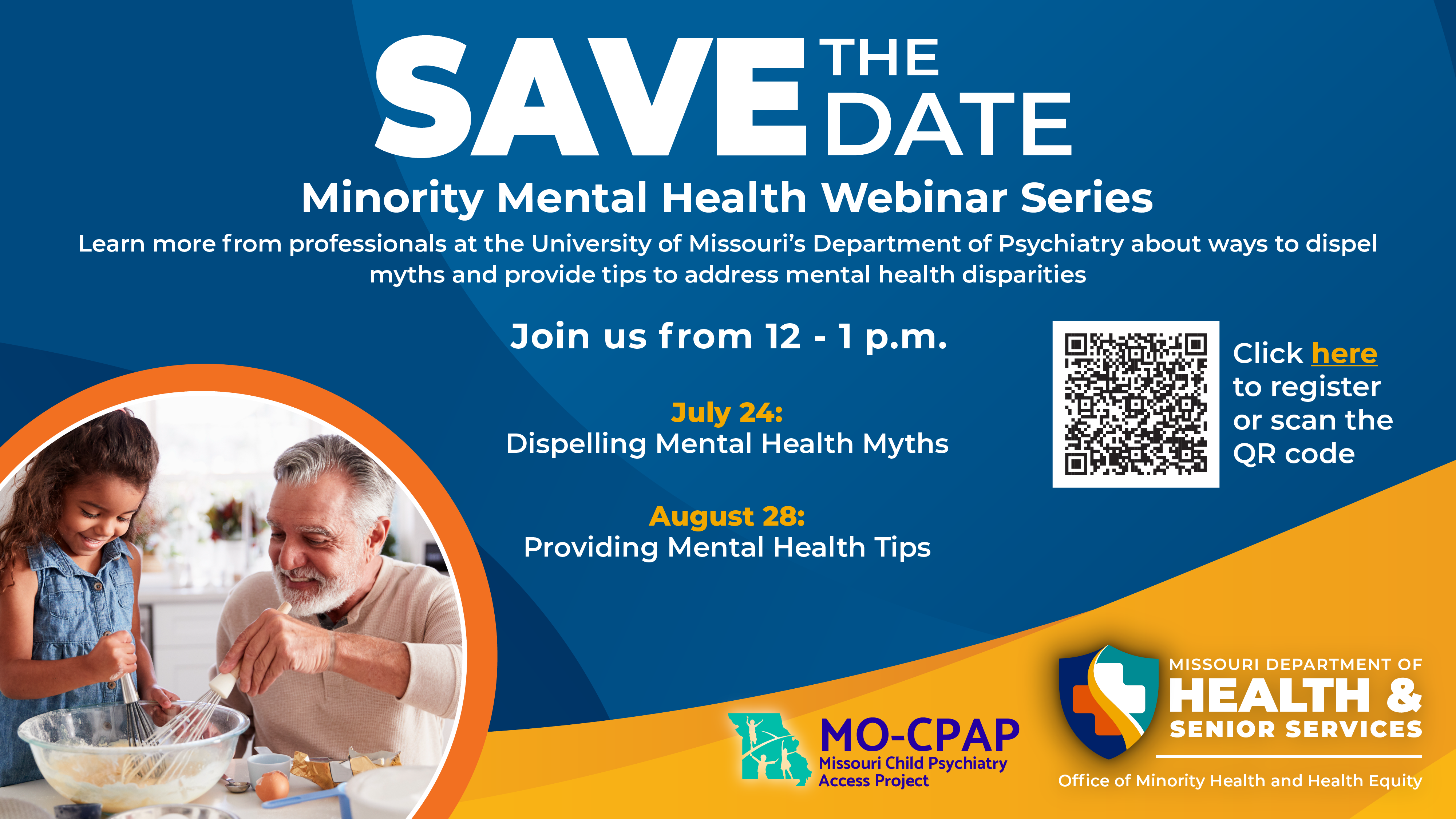 Save the Date - Minority Health Webinar Series July 24 and August 28