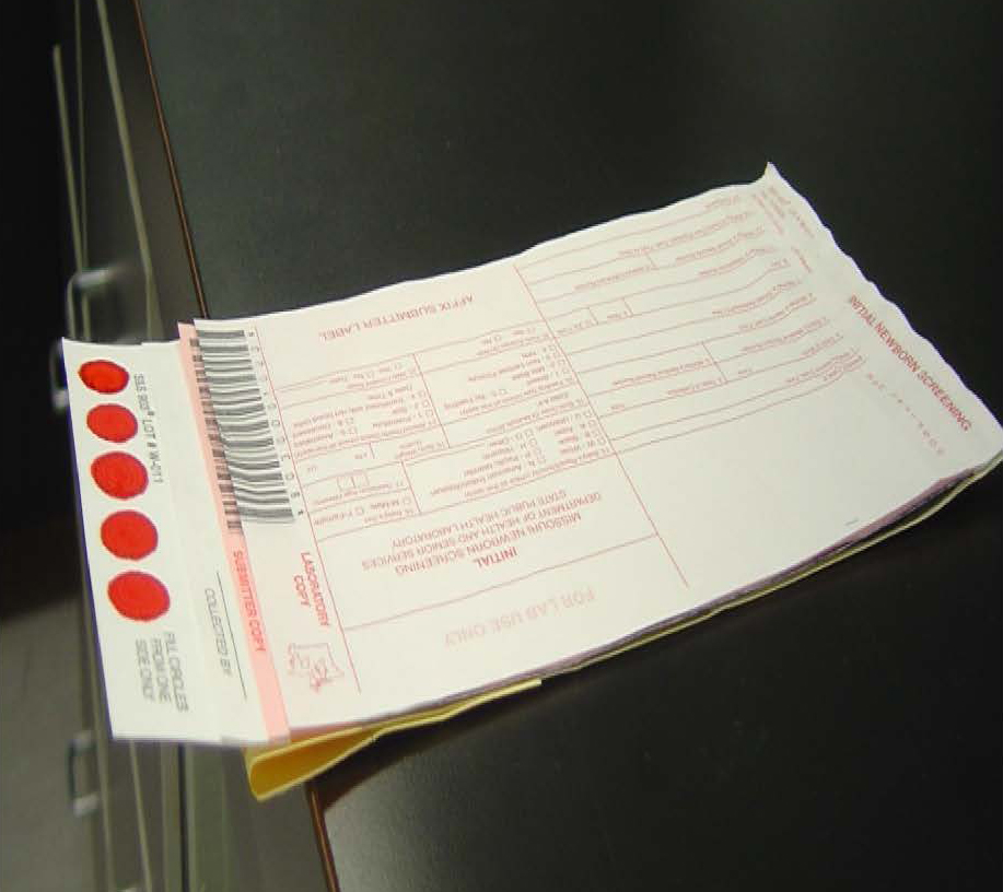 Newborn screening blood sample