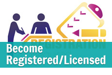 become registered and licensed