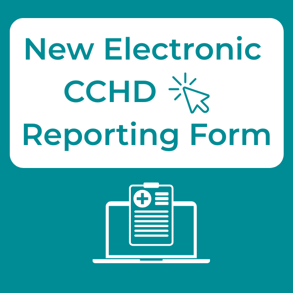 new electronic cchd reporting form