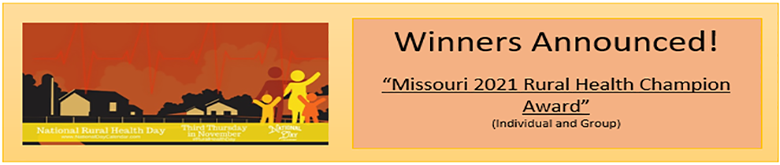 Winners Announced! Missouri 2021 Rural Health Champion Award