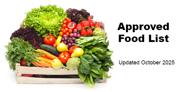 WIC approved food list