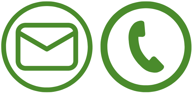 email and phone icons