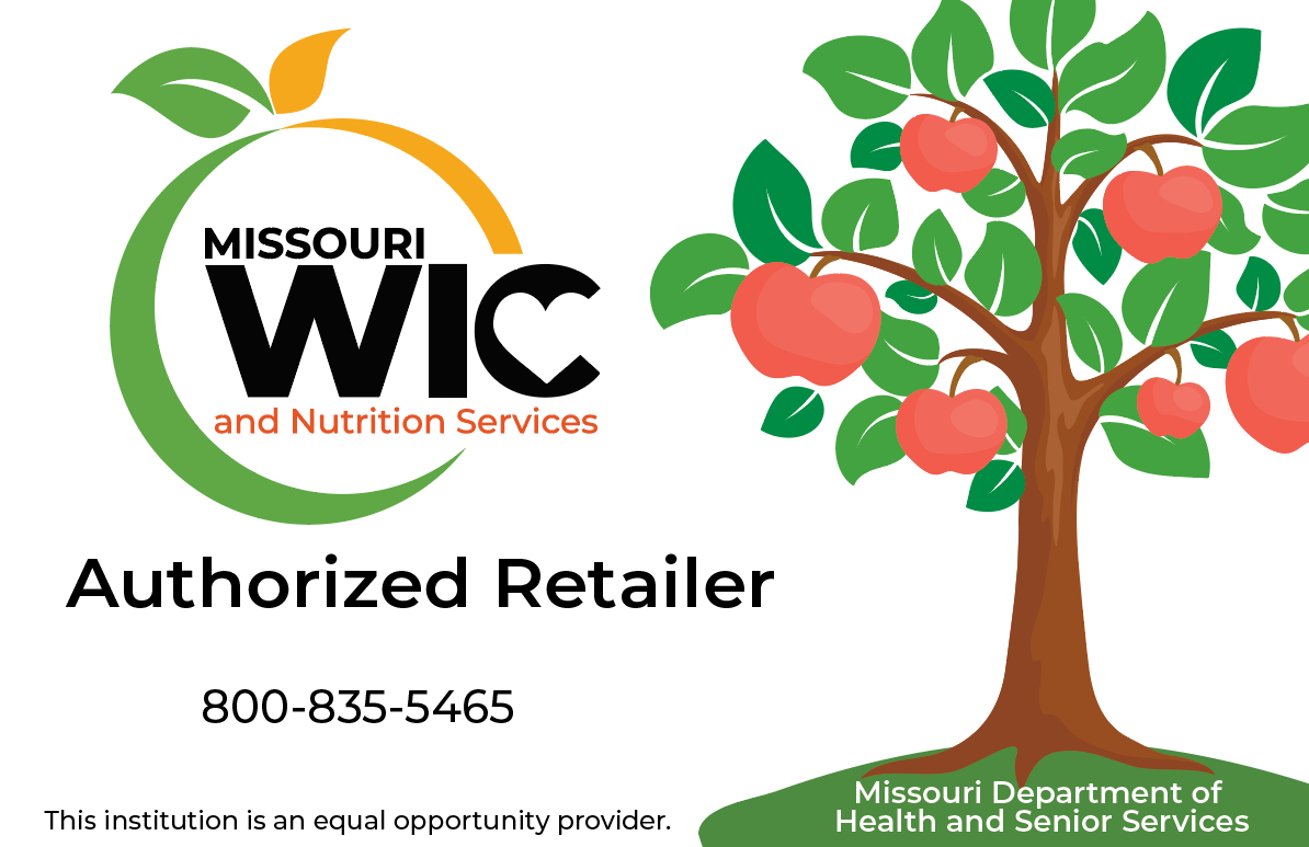 Missouri eWIC Authorized Retailer decal