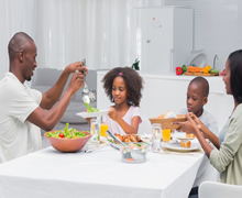 family eating