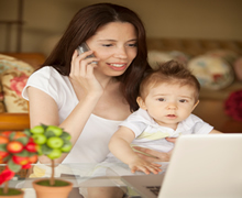 woman and baby