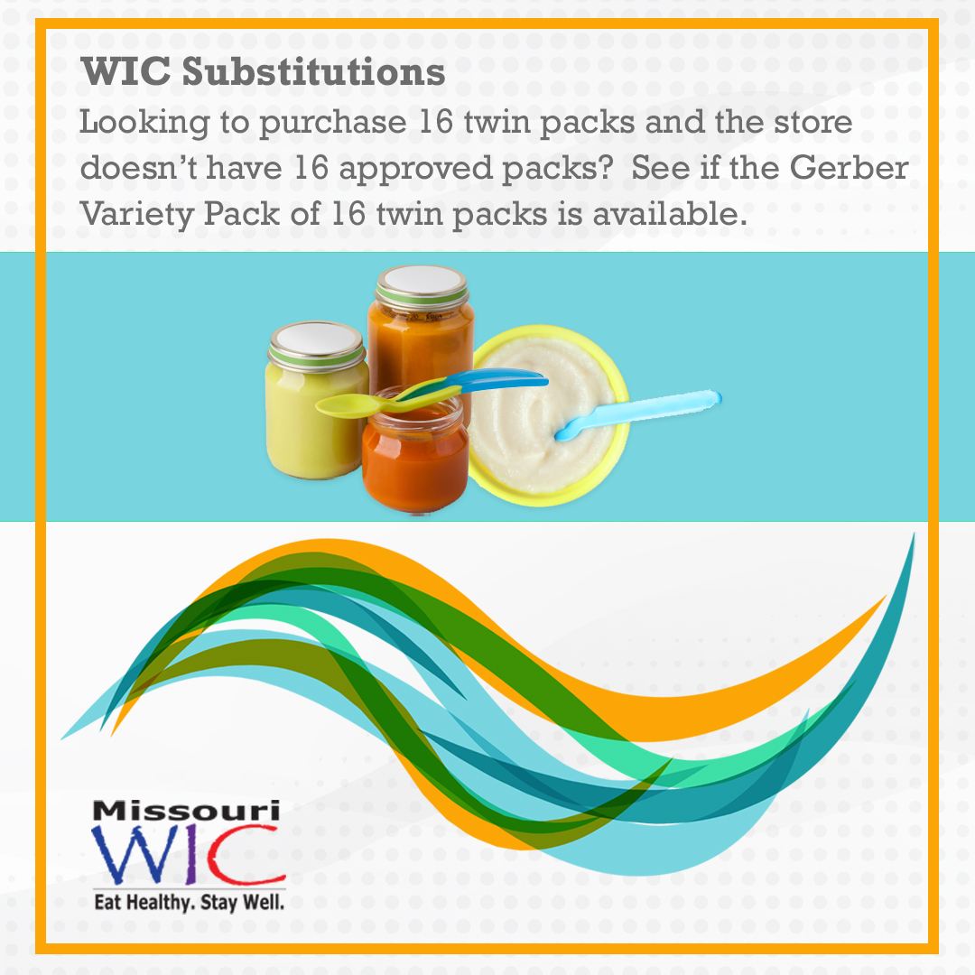 infant food variety pack wic substitutions