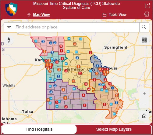 TCD Missouri Map