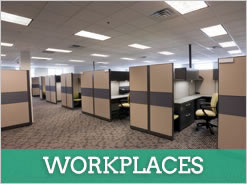 picture of cubicles at an office
