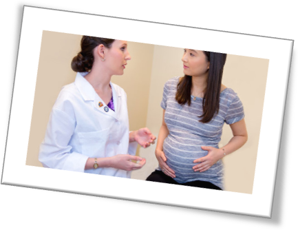 Perinatal Hepatitis- photo of nurse and preganant woman