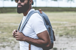 man wearing a backpack