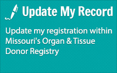 Update Profile within Missouri's Organ and Tissue Donor Registry