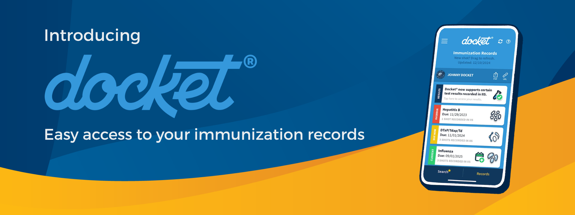introducing docket - easy access to your immunization records