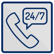 24/7 phone icon