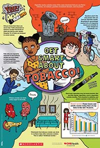 Get Smart About Tobacco” colorful poster