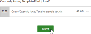 how to submit the quarterly survey