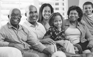 family sitting together