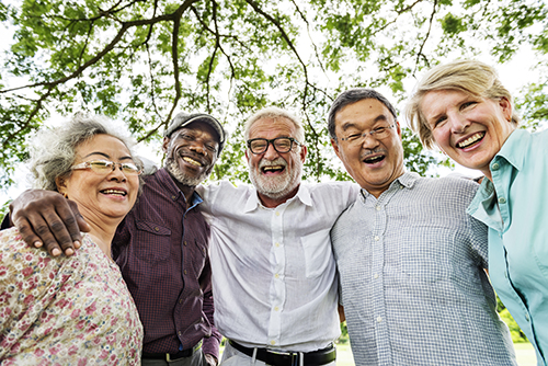 Seniors Group of Diverse Friends