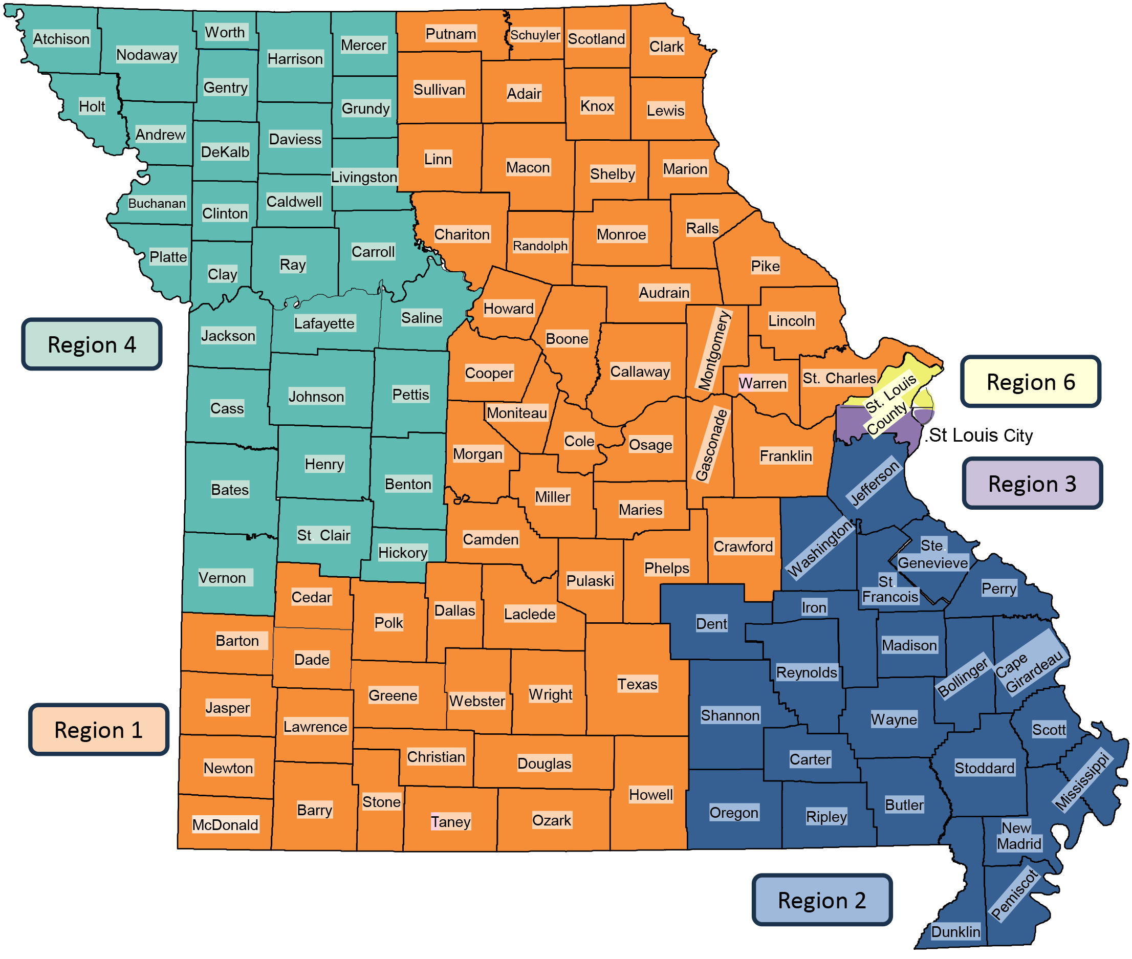 Division of Senior and Disability Services Home and Community Based Services Regional Map