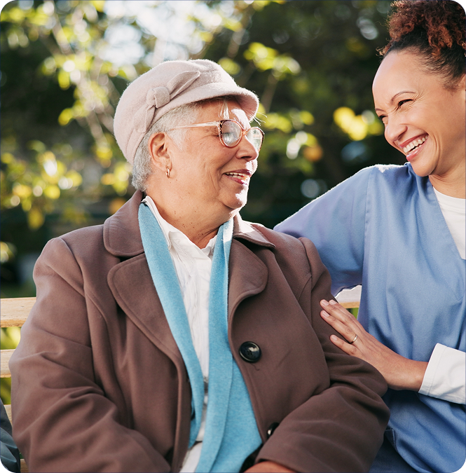 image of 2 persons laughing