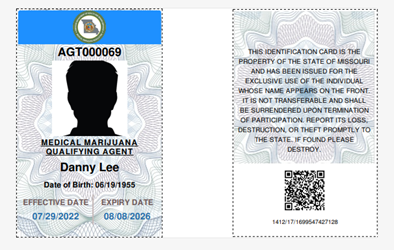 Agent ID card example