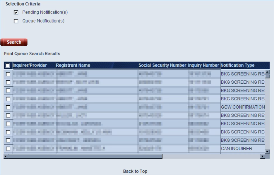 Pending Notification(s)
