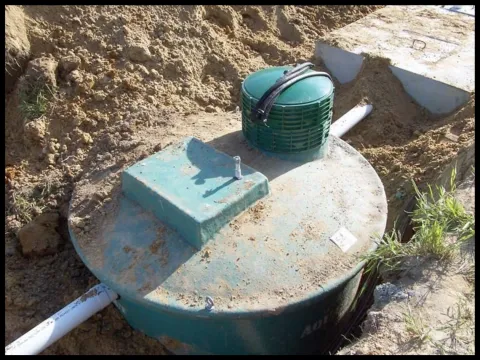 Image of an installed aeration treatment unit.