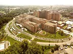 Aerial view of hospital