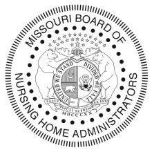 Missouri Board of Nursing Home Administrators Seal