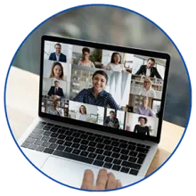 participant gallery on a webinar 