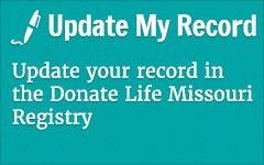 Update Profile within Missouri's Organ & Tissue Donor Registry